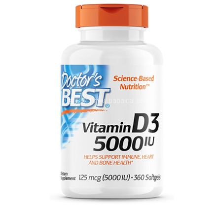 美亚销量第一，Doctor’s Best 多特倍斯 维生素D3软胶囊5000IU*360粒，到手新低￥66.99