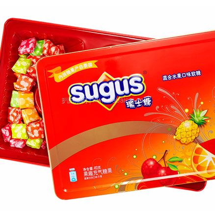 Sugus 瑞士糖 混合水果味铁盒礼盒装 413g*2盒 券后￥49.9元包邮