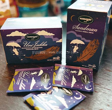 芬兰国民茶饮品牌 Nordqvist 暖达芬 睡魔路易波士肉桂晚安茶 20袋/盒  券后￥59元包邮