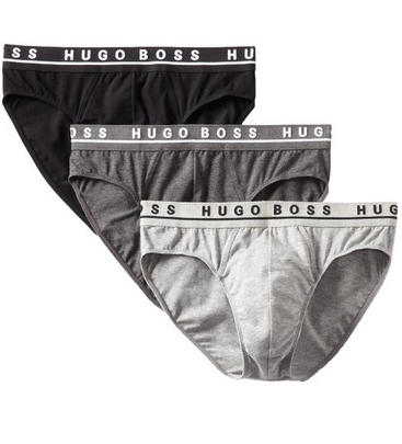HUGO BOSS 男士纯棉内裤3条装 $17.84，弹力3条装历史低价$22.09