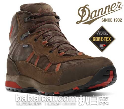 Danner 丹纳 GORE-TEX防水 男士户外徒步靴（原价$139.95，现$91.98），公码7折后$64.39，史低
