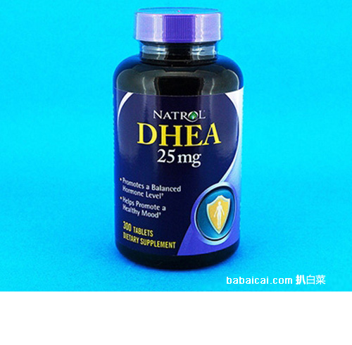 来自美国的Natrol DHEA Tablets 脱氢表雄酮胶囊 25mg*300粒 $11.96