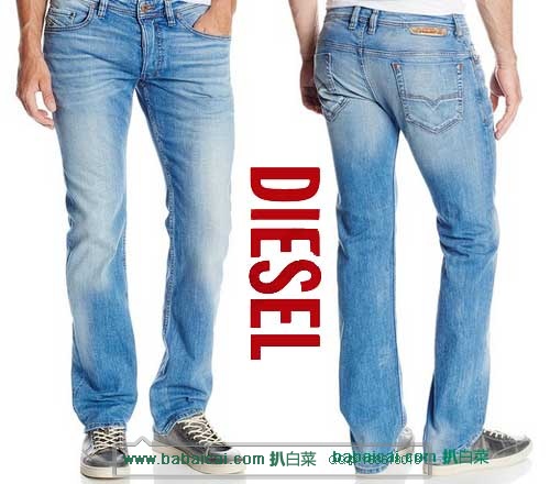 DIESEL 迪赛 经典款 修身直筒男士牛仔裤(原价$178，现4.7折$84.09)，公码7折后$58.86