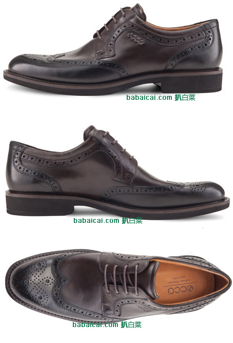 ECCO 爱步 Biarritz 里兹 拷花英伦风正装男鞋特价4.97 公码75折1.22到手¥720