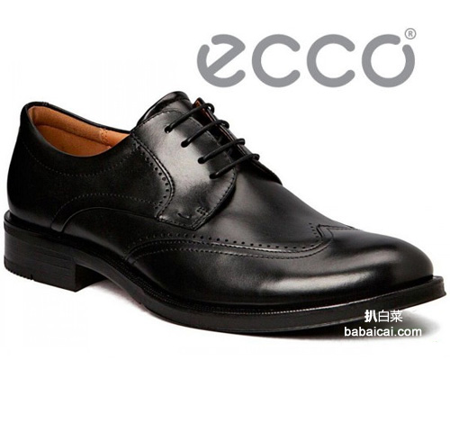 秒杀，ECCO 爱步 堪培拉 布洛克风格 男式高端正装鞋$149.96，到手￥1019