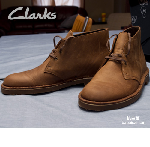 Clarks 其乐 Bushacre 2 男士 两孔系带真皮沙漠靴 原价$100，现售价$56.24