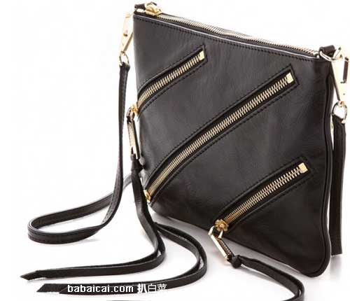 Rebecca Minkoff 瑞贝卡明可夫 女士真皮拉链斜挎包(原价5.00,现.99),公码7折后实付.99