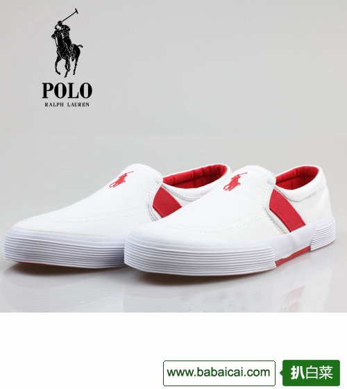 Polo Ralph Lauren 拉夫劳伦“小马标”男式帆布休闲鞋$23.09