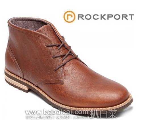Rockport 乐步 男士休闲时尚短靴（原价$170，现$75），公码8折后实付$60，新低