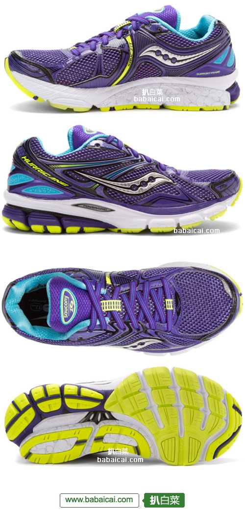 Saucony 索康尼 飓风16代稳定系旗舰 女款跑鞋(原价9.95,现5折.96)历史低价,PRIME会员可再9折
