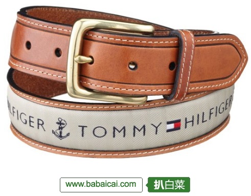 TOMMY HILFIGER汤米希尔费格 男士 皮带 双色拼接设计.99,可满公码再8折,国内531起