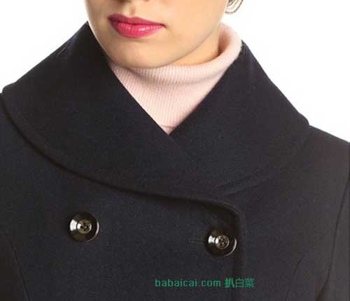 Via Spiga 女士长款双排扣羊毛混纺大衣.3(原价0,现特价至9),公码七折后实付83.3