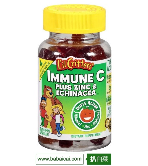 适合凑单:L'il Critters 小熊糖维生素D 190粒 .95