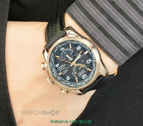 Citizen 西铁城光动能万年历男表（原价$625，现$268.97 下单9折）$242.07，新低