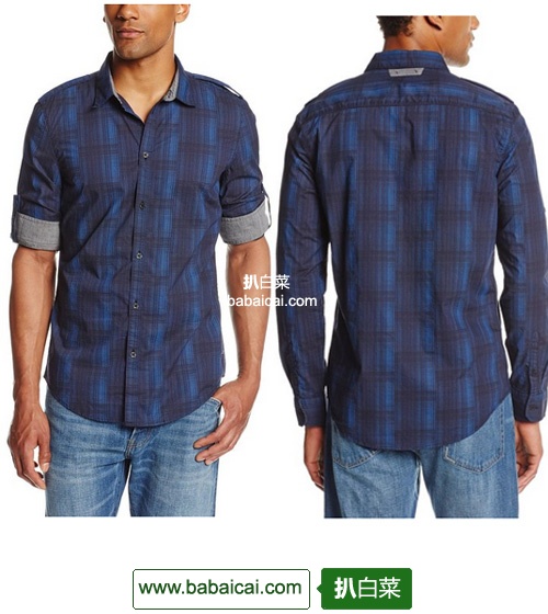 Calvin Klein 男士长袖衬衫 $21.55