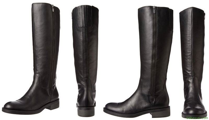 白菜大跌眼镜~，Enzo Angiolini女款真皮平跟帅气长靴原价$190，黑色特价$25.49 手快有码啊