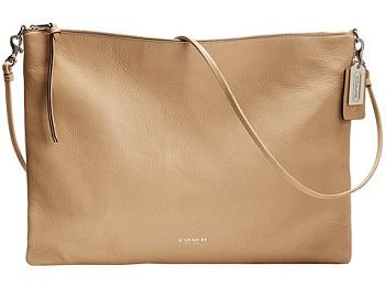 补货~优雅奶咖！COACH蔻驰鹅卵石真皮单肩包特价$138.60 到手约￥945