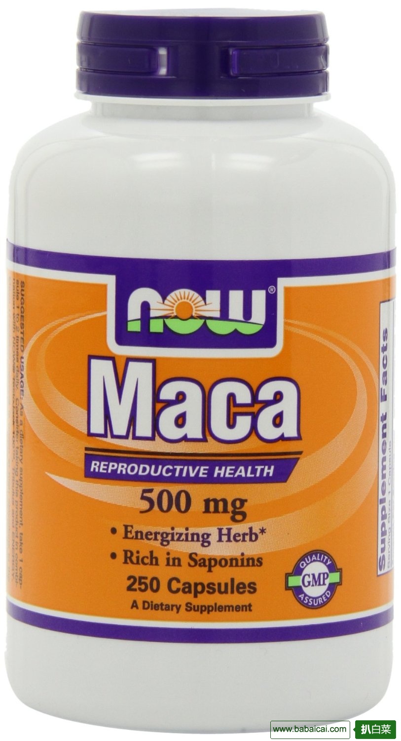 补1次光1次,太抢手啦~备孕和房事必备~NOW Foods诺奥秘鲁玛卡Maca 500mg*250粒SS后$9.97