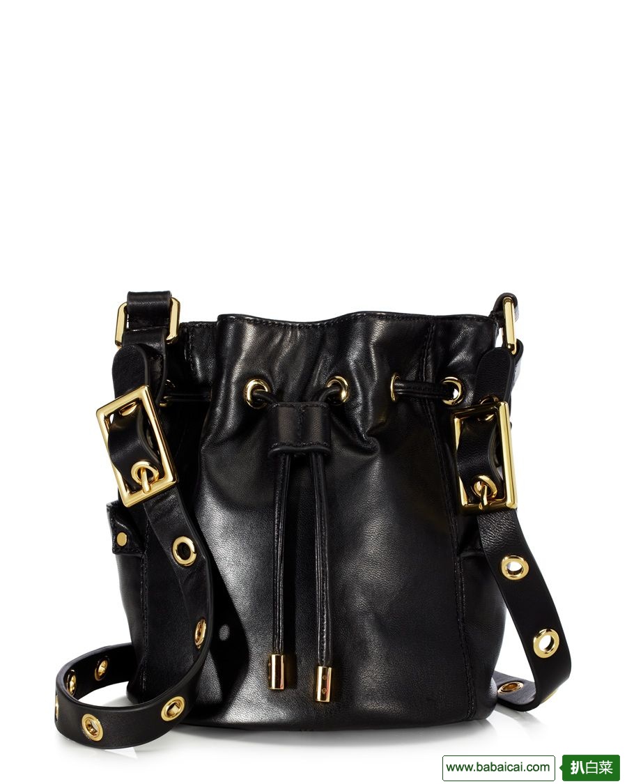 白菜~橘Juicy Couture橘滋Selma 100%真皮桶包/水桶包特价$99.7