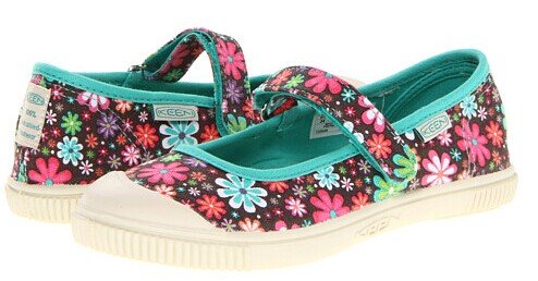 白菜！Keen科恩女生花朵休闲帆布鞋$15.99 成人尺码！真心便宜啊！