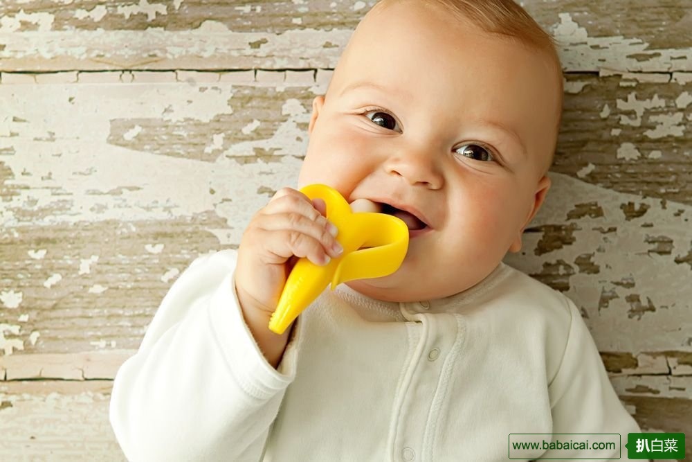 香蕉牙胶Baby banana婴儿硅胶牙刷特价$5.91 历史新低！