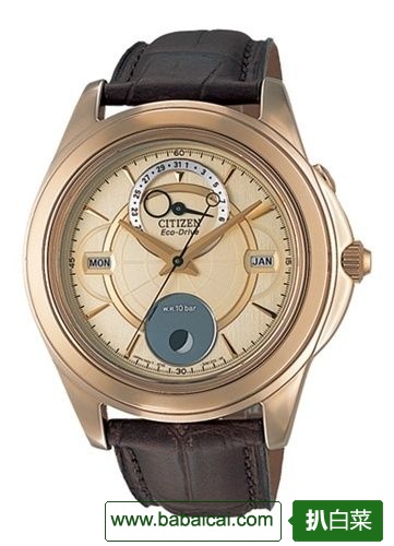 EBAY：CITIZEN西铁城光动能带月相男士腕表原价$450，特价$252 包关税税免费直邮！到手￥1565