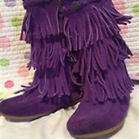 可搭亲子款！Minnetonka迷你唐卡经典3层流苏女靴特价$66.69