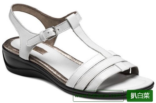 ECCO爱步真皮坡跟女士凉鞋原价$120 现$60.97 到手￥450 国内1400+