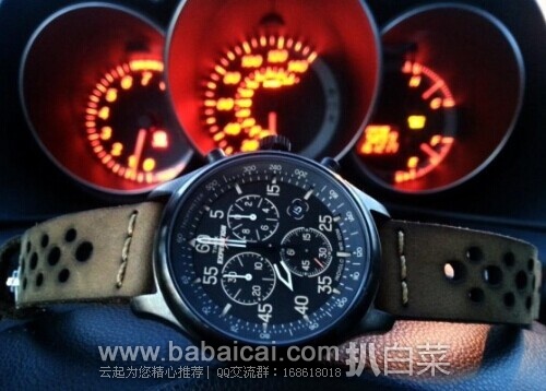 TIMEX 天美时 三眼计时男表原价$80 现$49.98 公码5折新低$24.99 直邮含税到手¥235