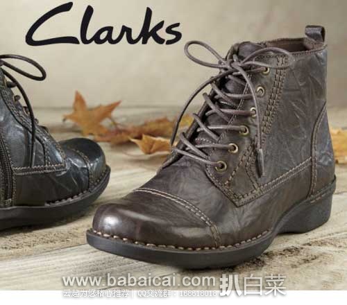 Clarks 其乐 Whistle Vine 女士低跟踝靴， 原价$150，现4.1折售价$60.92