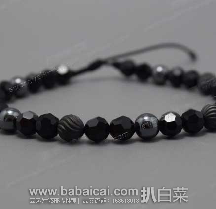 Swarovski施华洛世奇 男士串珠水晶手链 原价$160，现半价$80