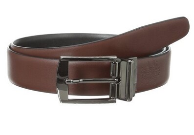 好价!Perry Ellis 双面真皮男式腰带原价$43 现 现特价$19.99