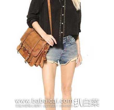 6PM：Frye弗莱Cameron复古小号手提斜跨两用邮差包 原价$438，现5折售价$218.35