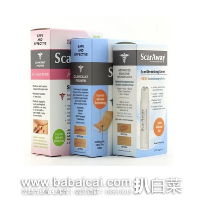 近1年低价~ScarAway 医用级硅胶疤痕修复贴 12片原价$35，现$22.39，S&S后$21.27