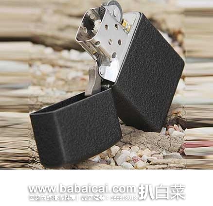 Zippo Black Crackle Lighter 美国产经典磨砂版打火机 原价$18.95，现5.3折售价$10.07