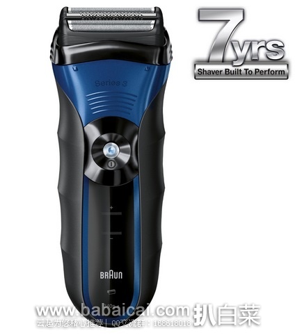 Braun 博朗 340S-4干湿两用三刀头电动剃须刀 原价$81，现史低$39.95，直邮无税，运费仅$3.75，到手￥271