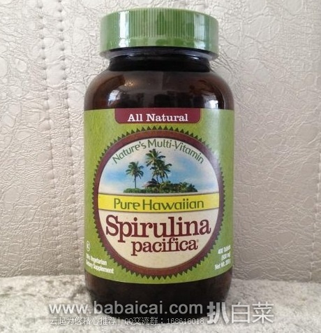 iHerb：Nutrex 夏威夷天然螺旋藻片500mg*400粒限时特价$17.19，还叠加多买多折+95折+低价直邮