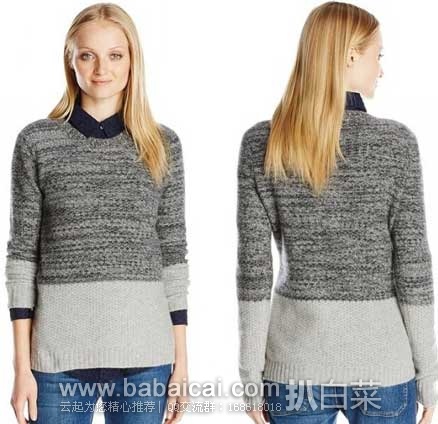 bela.nyc 女士 撞色100%羊绒面料羊绒衫 原价$250，现2.6折售价$65.44