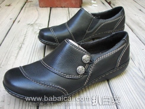6pm：Clarks 其乐Ashland Alpine女士真皮一脚蹬平底鞋原价$70，现新低仅$28