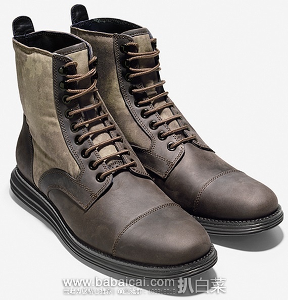 Cole Haan 可汗 男士全皮 中帮系带休闲靴原价$278 现3.3折新低$82.54,到手¥610