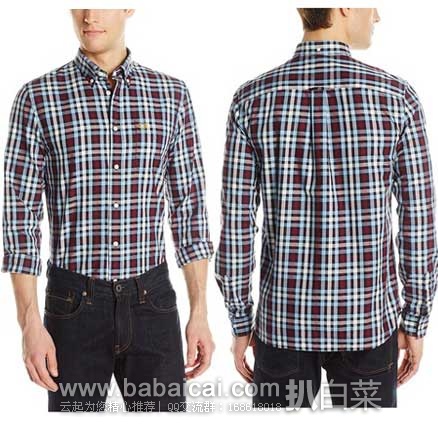 Fred Perry 弗莱德·派瑞 男士 全棉小格子休闲衬衫（原价$145，现3.8折$55.48），公码8折后实付$44.38