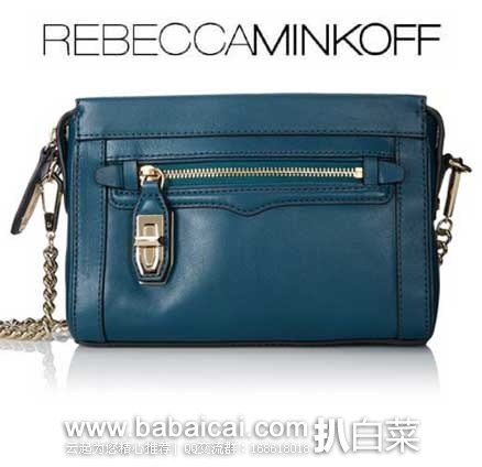 Rebecca Minkoff 瑞贝卡·明可弗 女士真皮金属拉链单肩包 原价$195，现5折售价$97.74