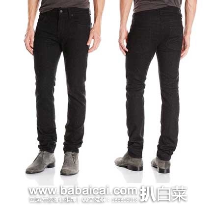 7 For All Mankind 7牌 男士 直筒Skinny紧身款牛仔裤 原价$208，现3折售价$65.5