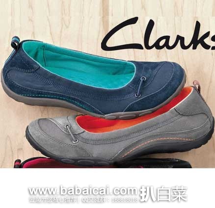 Clarks 其乐 Haley Cameo 女款 麂皮编织尼龙轻便休闲平底鞋（原价$85，现3.3折$28），公码8折后实付$22.4，史低