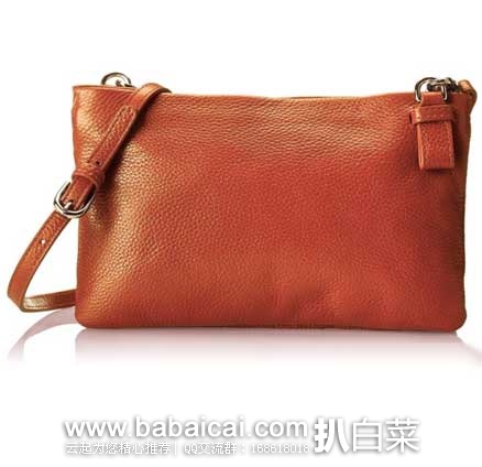 需手快，Co-Lab by Christopher 女式荔枝纹真皮单肩小挎包（原价$125，现3.3折$41.57），公码8折后实付$33