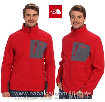 6pm：The North Face 乐斯菲斯 男士全拉链保暖抓绒衣 原价$99，现5折售价$49.99