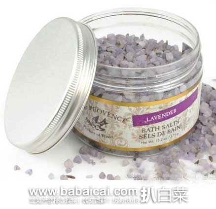 Pre De Provence  普罗旺斯熏衣草味浴盐 375g装(原价$40.5，现3.7折$14.83),激活优惠券折后实付$11.86