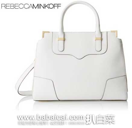 Rebecca Minkoff 瑞贝卡·明可弗 女士 真皮斜挎手提包(原价$325，现5.9折$194.98)，公码8折后实付$155.98
