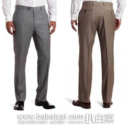 Tommy Hilfiger 汤米希尔费格 纯羊毛低腰修直腿型款西裤 新低$44.23（$58.98 公码75折） 到手￥315