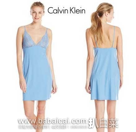 Calvin Klein 女士性感蕾丝吊带睡衣(原价$59，现3.7折$22.23)，公码8折后实付$17.78